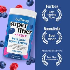 Bellway Super Fiber Powder fruit scoop enables easy, measured daily fiber intake.