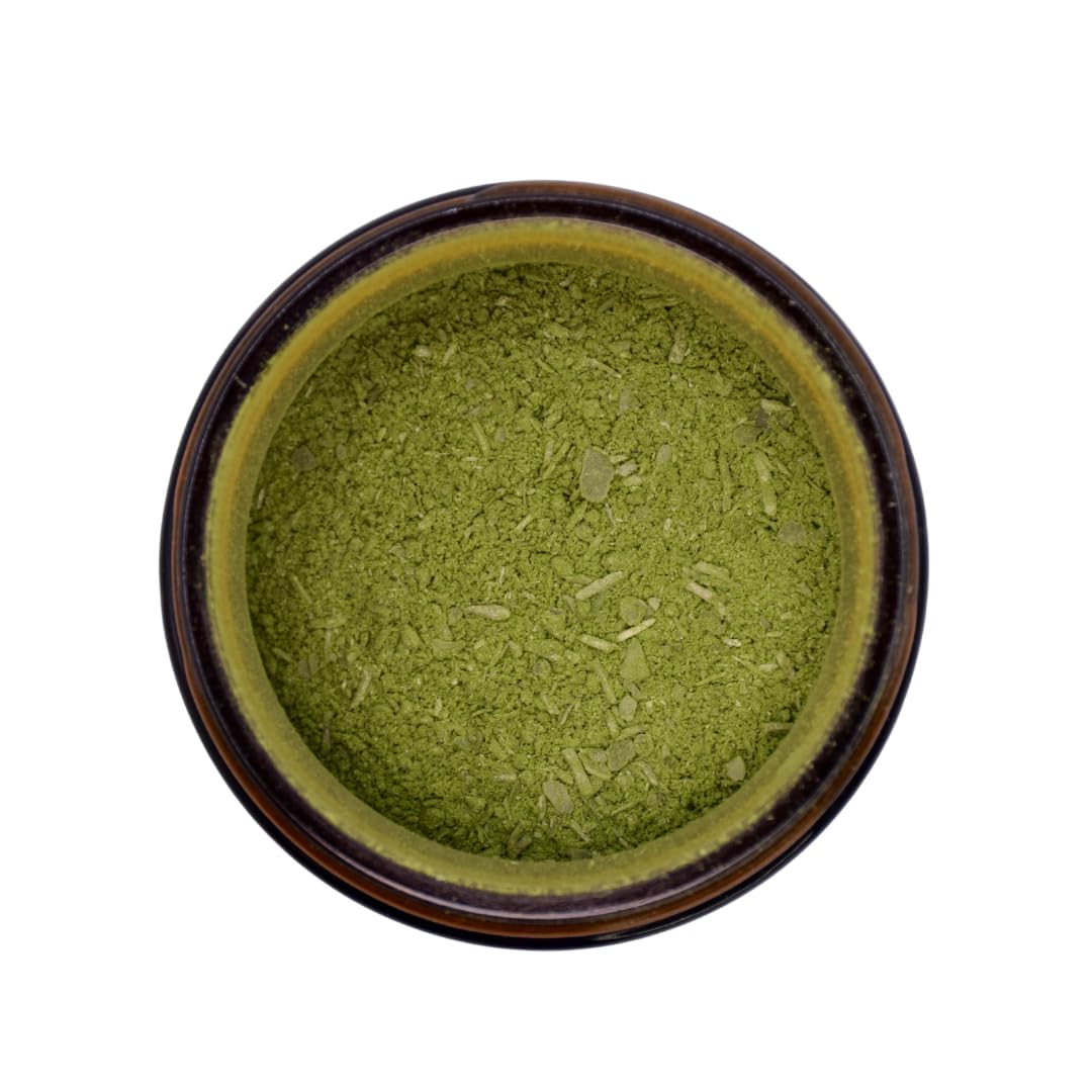 BeMicro broccoli microgreen powder tin closeup highlights organic US-grown greens.