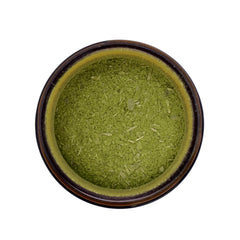 BeMicro broccoli microgreen powder tin closeup highlights organic US-grown greens.