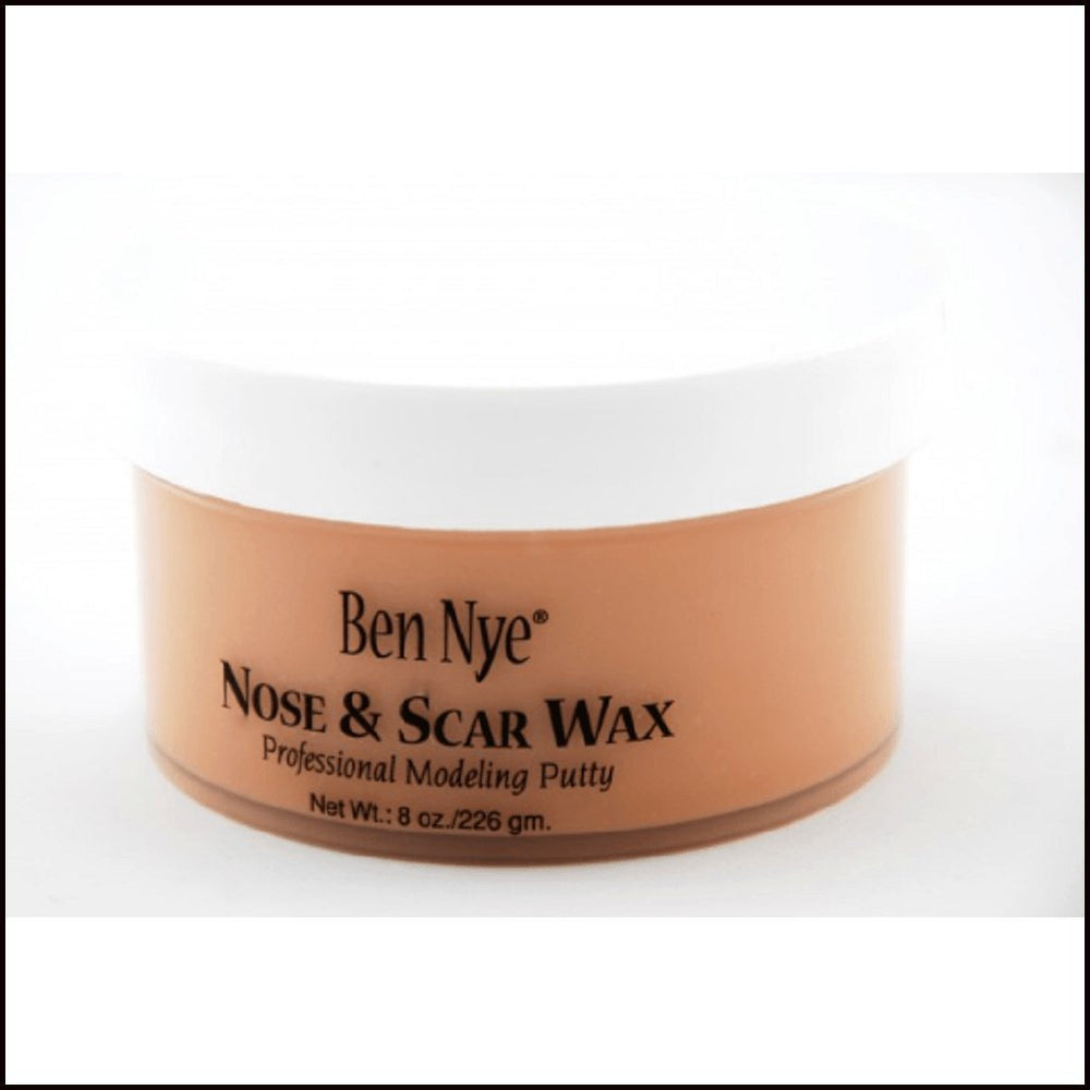 Ben Nye Nose and Scar Wax Fair 8 Oz, close-up on smooth edge blending for nose prosthetic