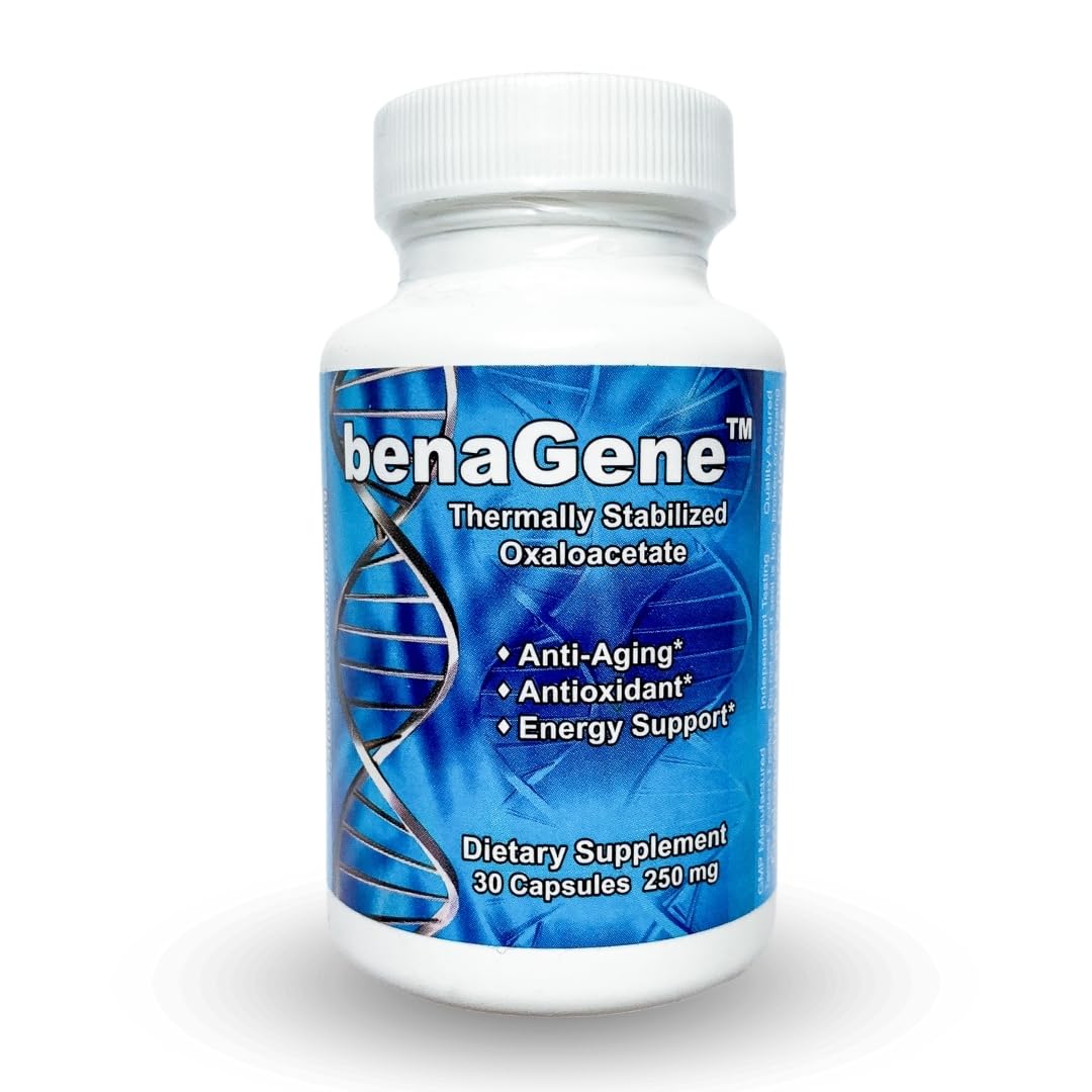 Benagene Oxaloacetate bottle with stabilized Vitamin C for steady energy