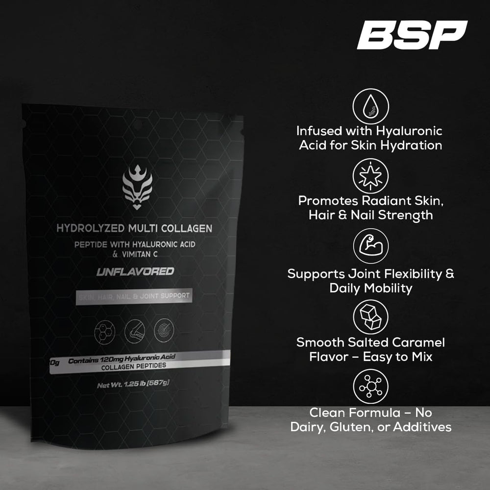Benavidez Collagen Peptides stirred into a smoothie glass