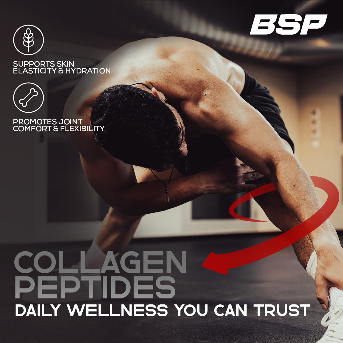 Benavidez Collagen Peptides label closeup showing grass-fed origin