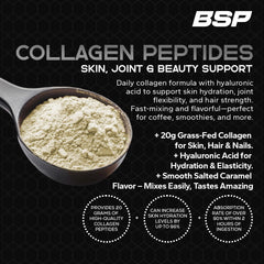 Benavidez Collagen Peptides scoop dispensed for easy mix into beverages