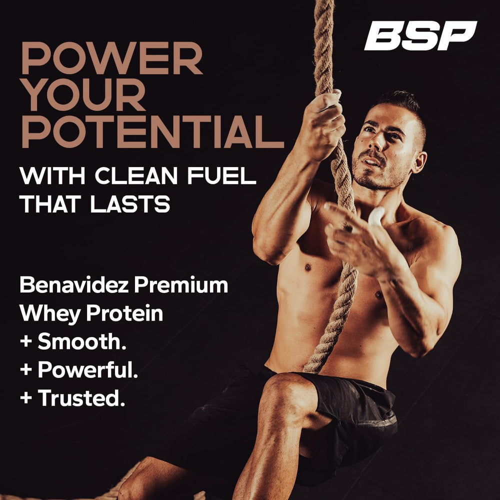 Benavidez Premium Whey Protein shake glass ready for creamy keto-friendly drinks