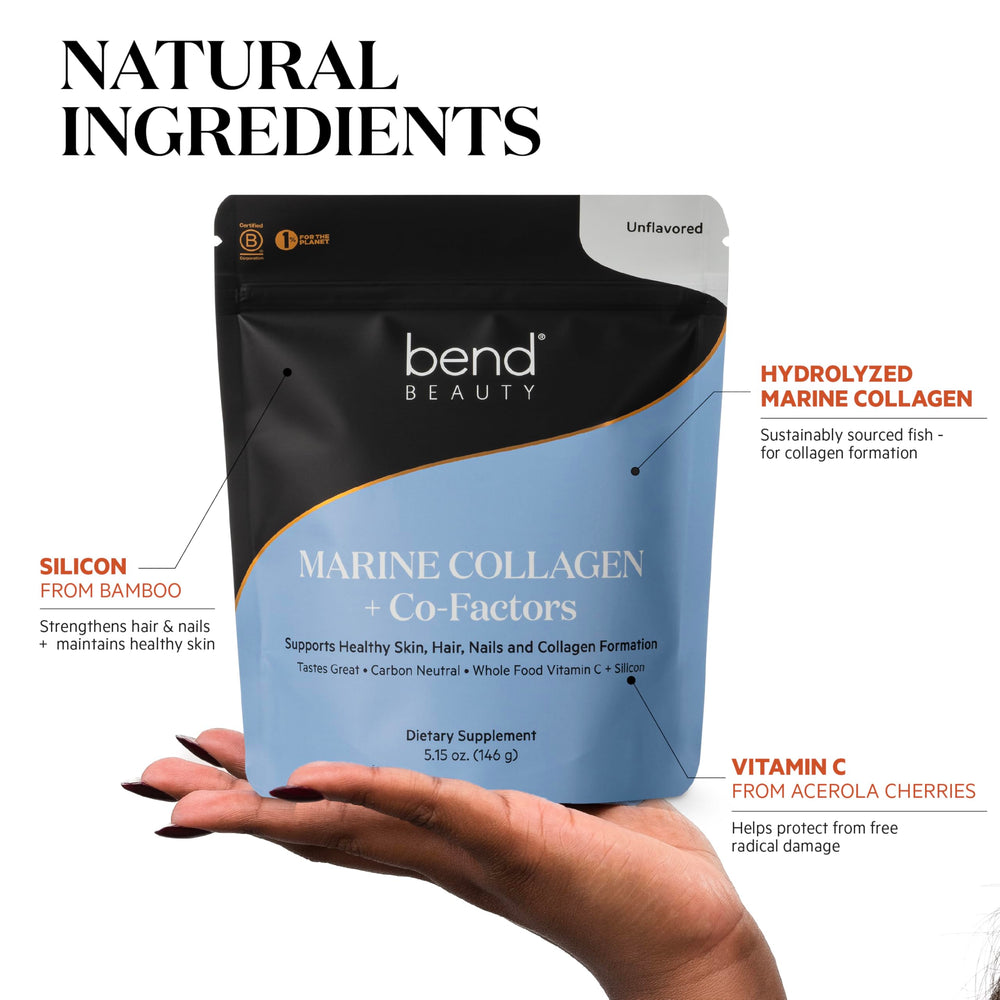 Bend Silicon cofactor bamboo source—strengthens hair and nails with natural silica.