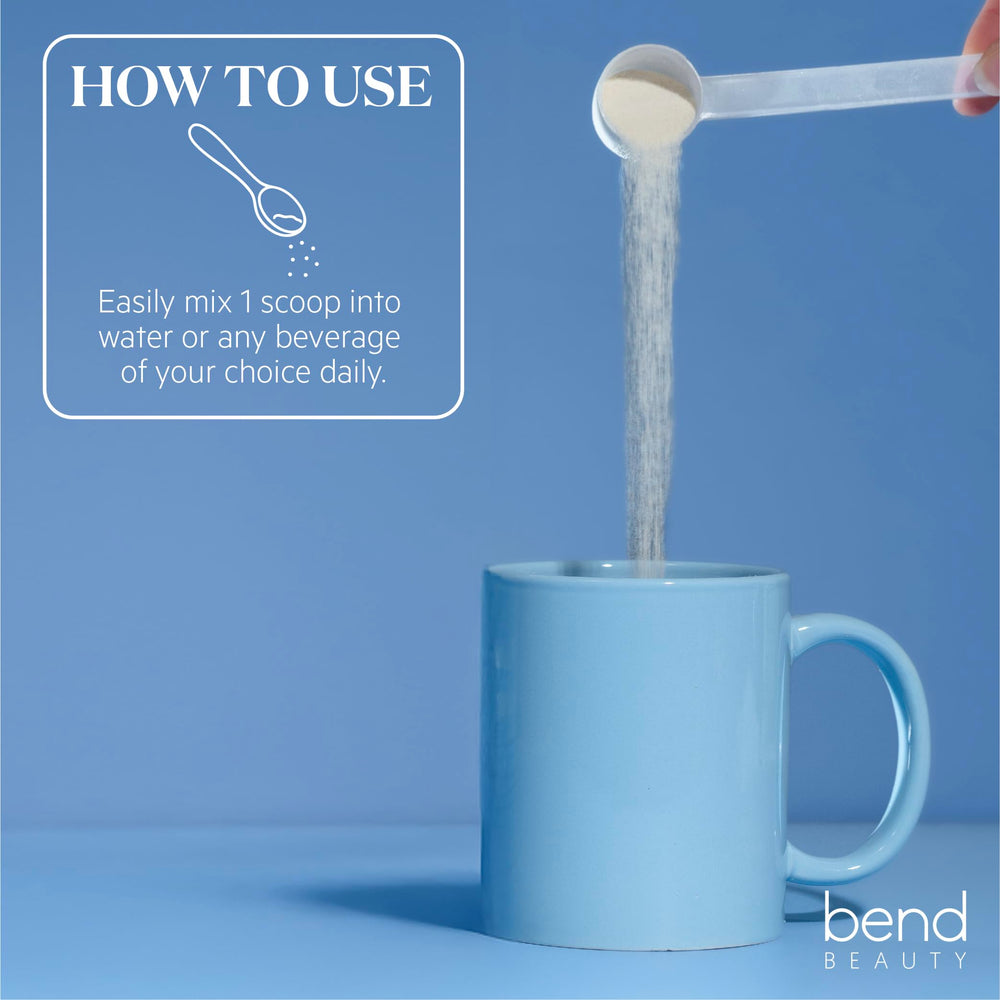 Bend Skin, hair, nails visual—suggests possible beauty support from consistent use.