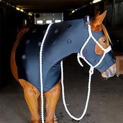 BENEFAB hood with magnets under cushions for targeted neck and shoulder contact