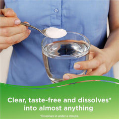 Benefiber powder being measured into a bowl for a fiber-friendly recipe