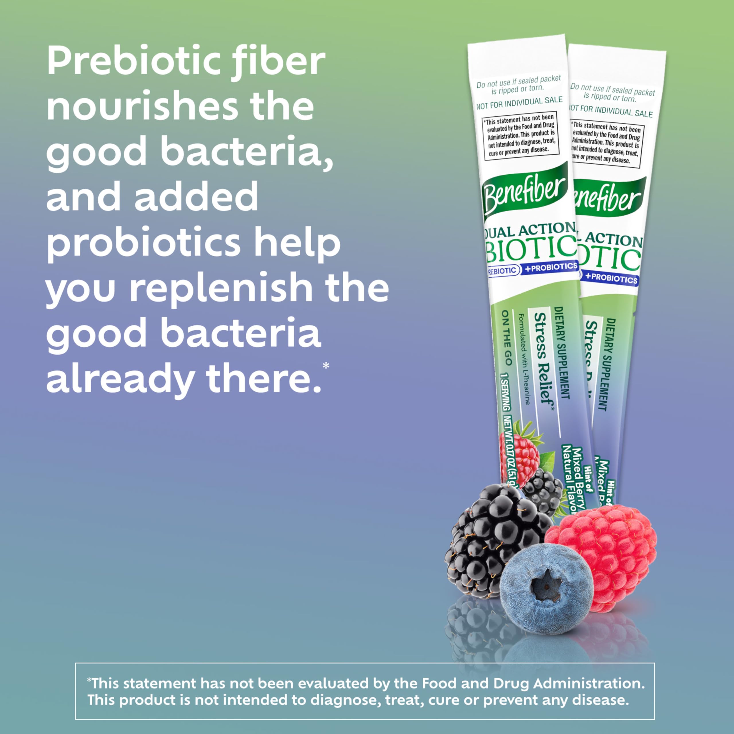 Benefiber Stick packs ideal for mixing into beverages.