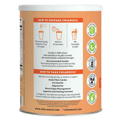 Benexia Chiamucil dissolving in water shows a sugar-free, vegan fiber option
