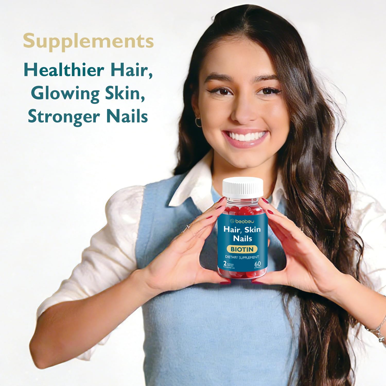 Beobeu Biotin Gummies gluten-free symbol indicating inclusive wellness.