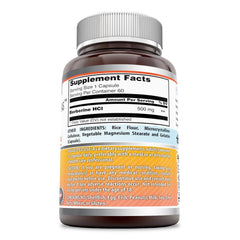Berberine 1000mg bottle with Made in USA seal for guaranteed purity.