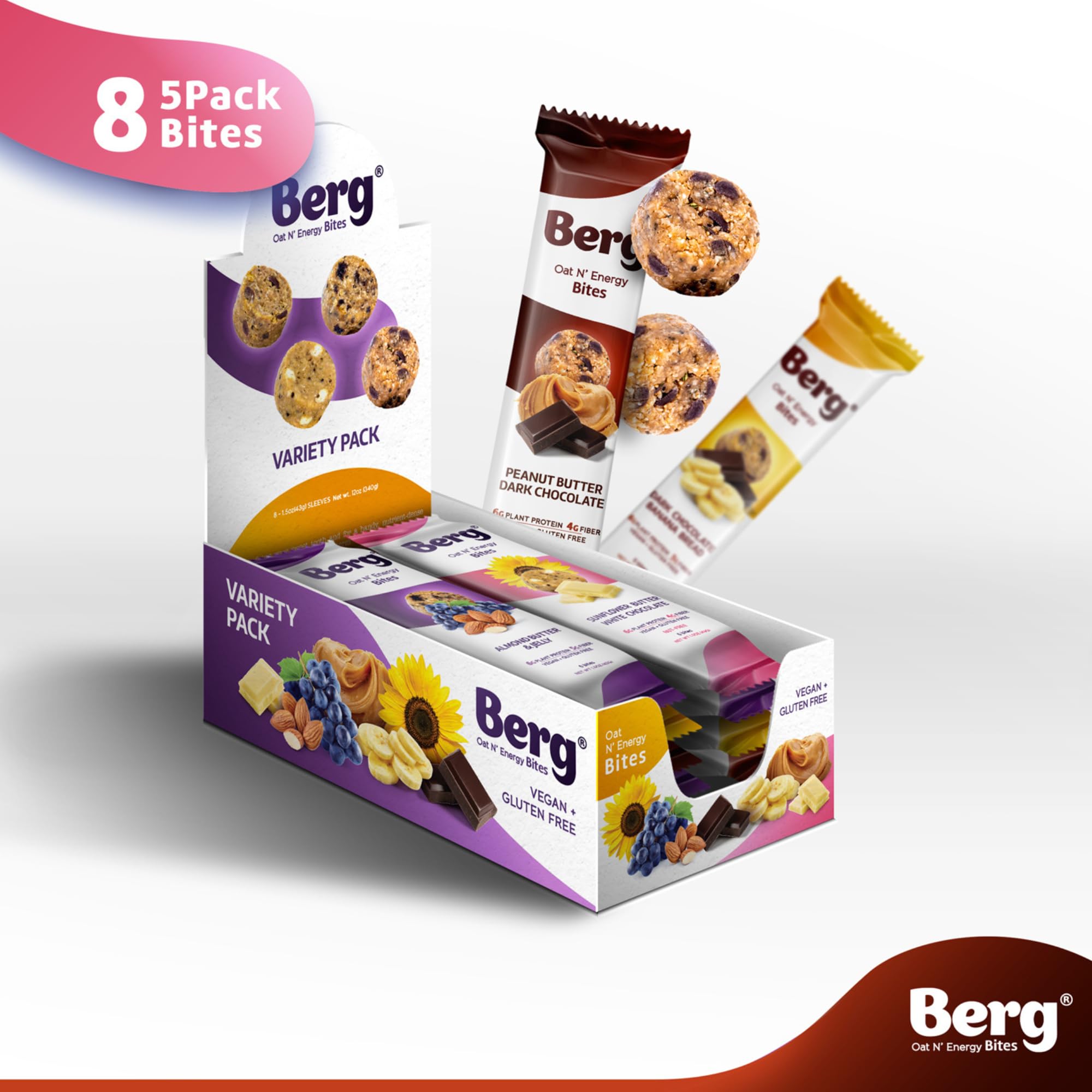 Berg Bites pea protein boost supports plant-based protein for workouts.