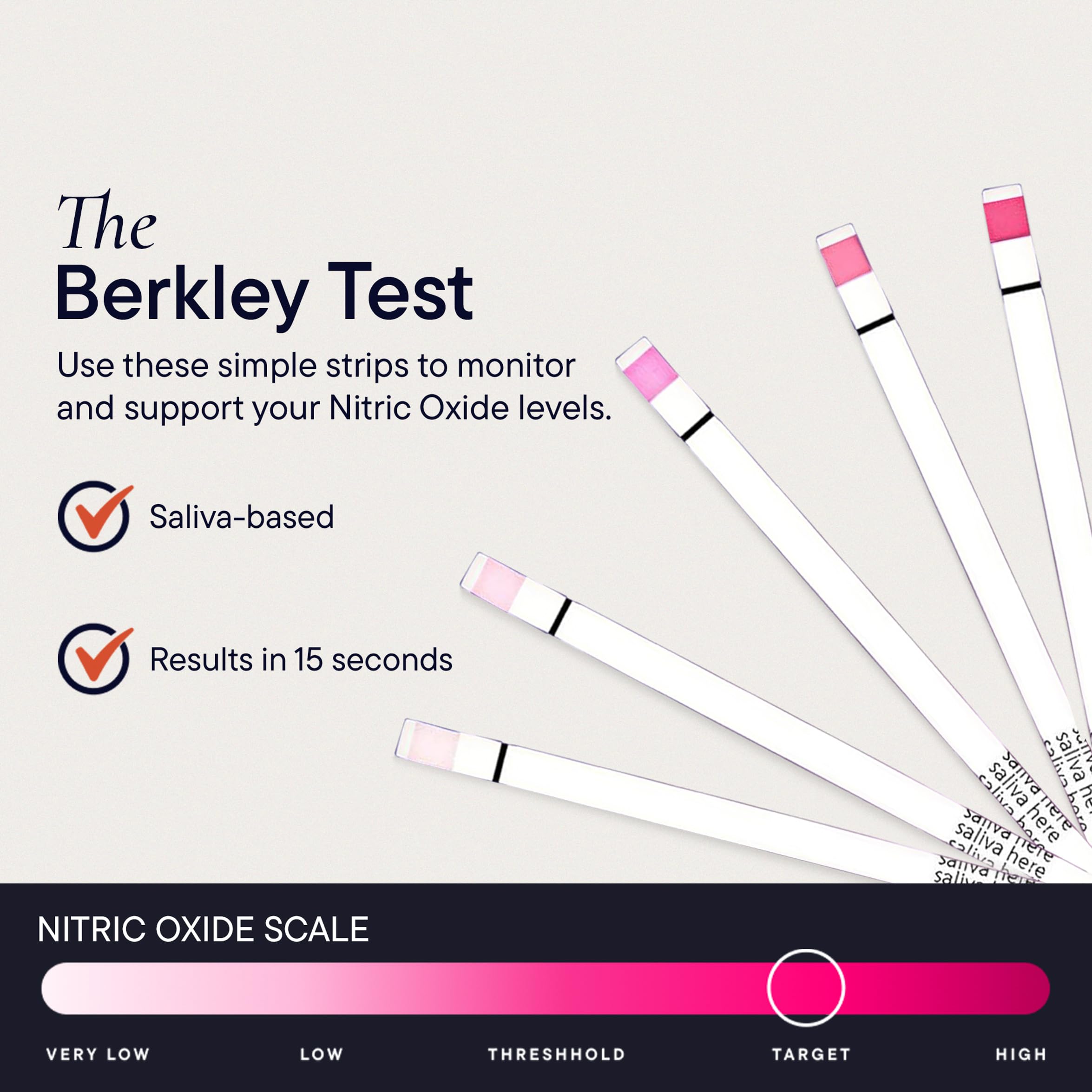 Berkeley Life rapid 15-second read indicating nitric oxide level.