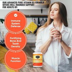 Berkley Jensen Vitamin D3 softgels with 2000 IU for potential immune support.