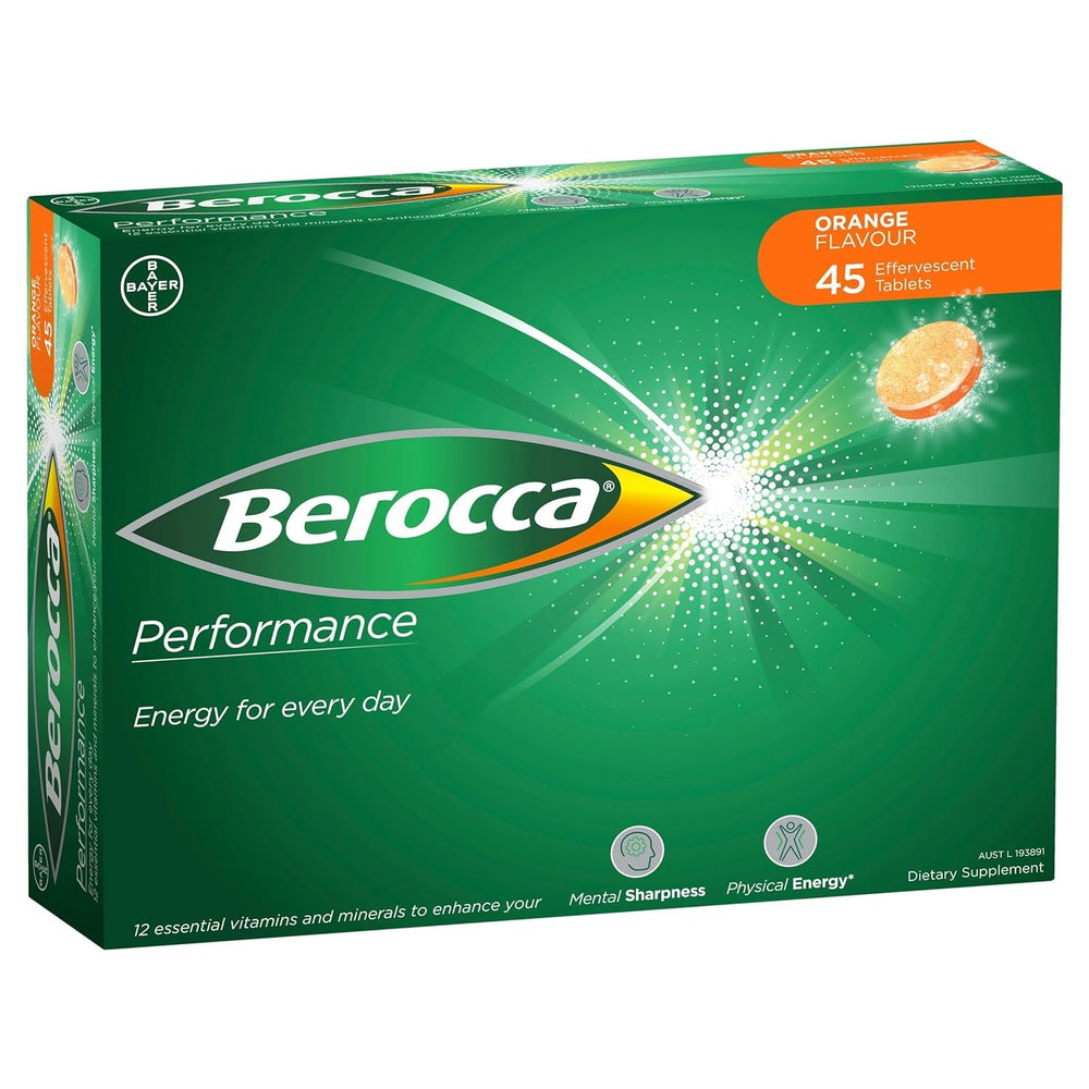 Berocca Orange effervescent tablets pack-shot for daily vitamin routine