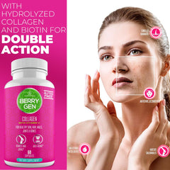 Berry Gen Restore bottle in a morning routine emphasizing joint support