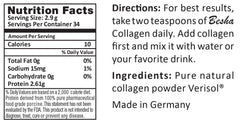 Besha Inc Verisol collagen powder with scoop ready for daily mixing