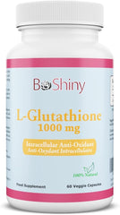 BeShiny L-Glutathione bottle for daily skin brightening and detox support.