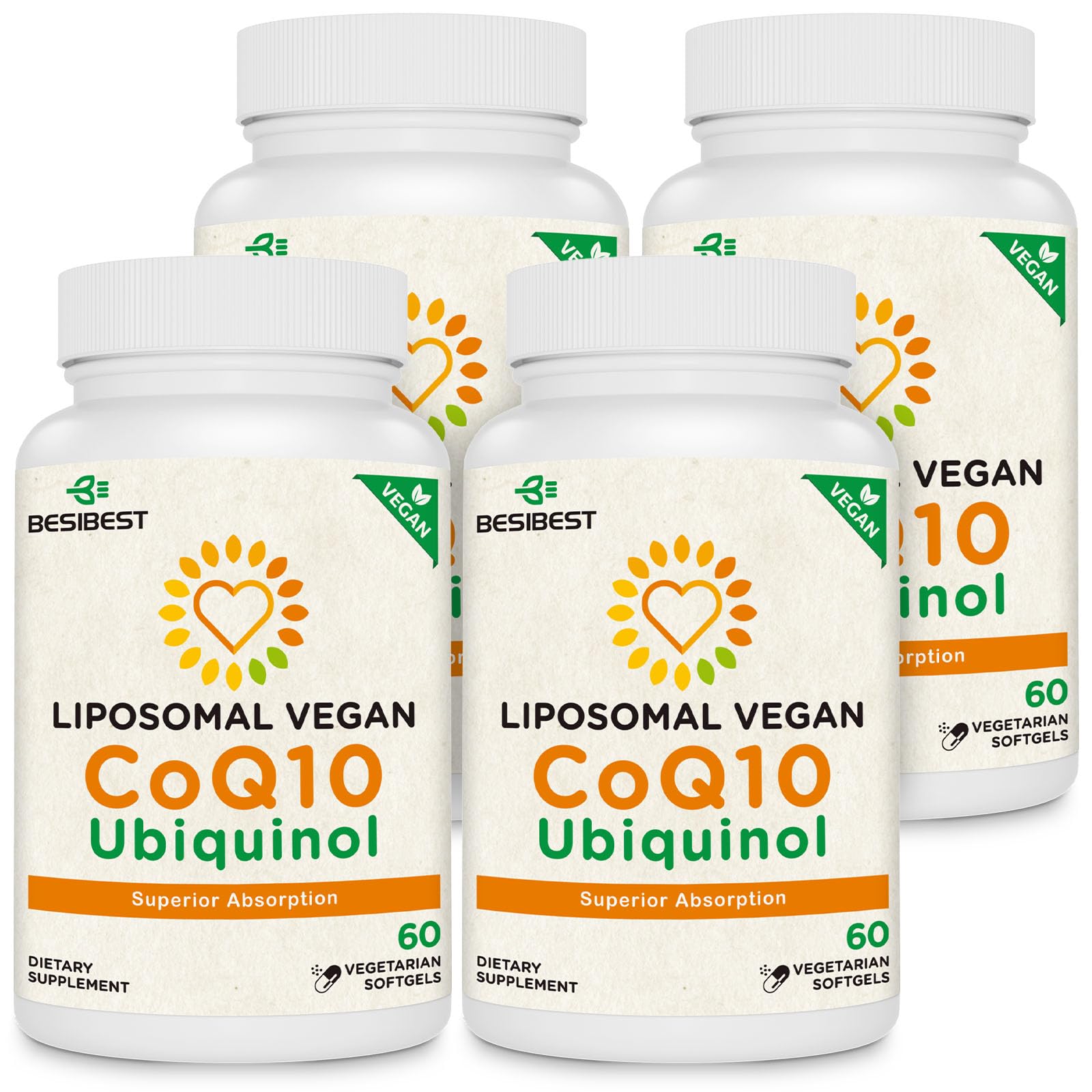 Besibest 1000mg Liposomal CoQ10 bottle for high-strength daily support