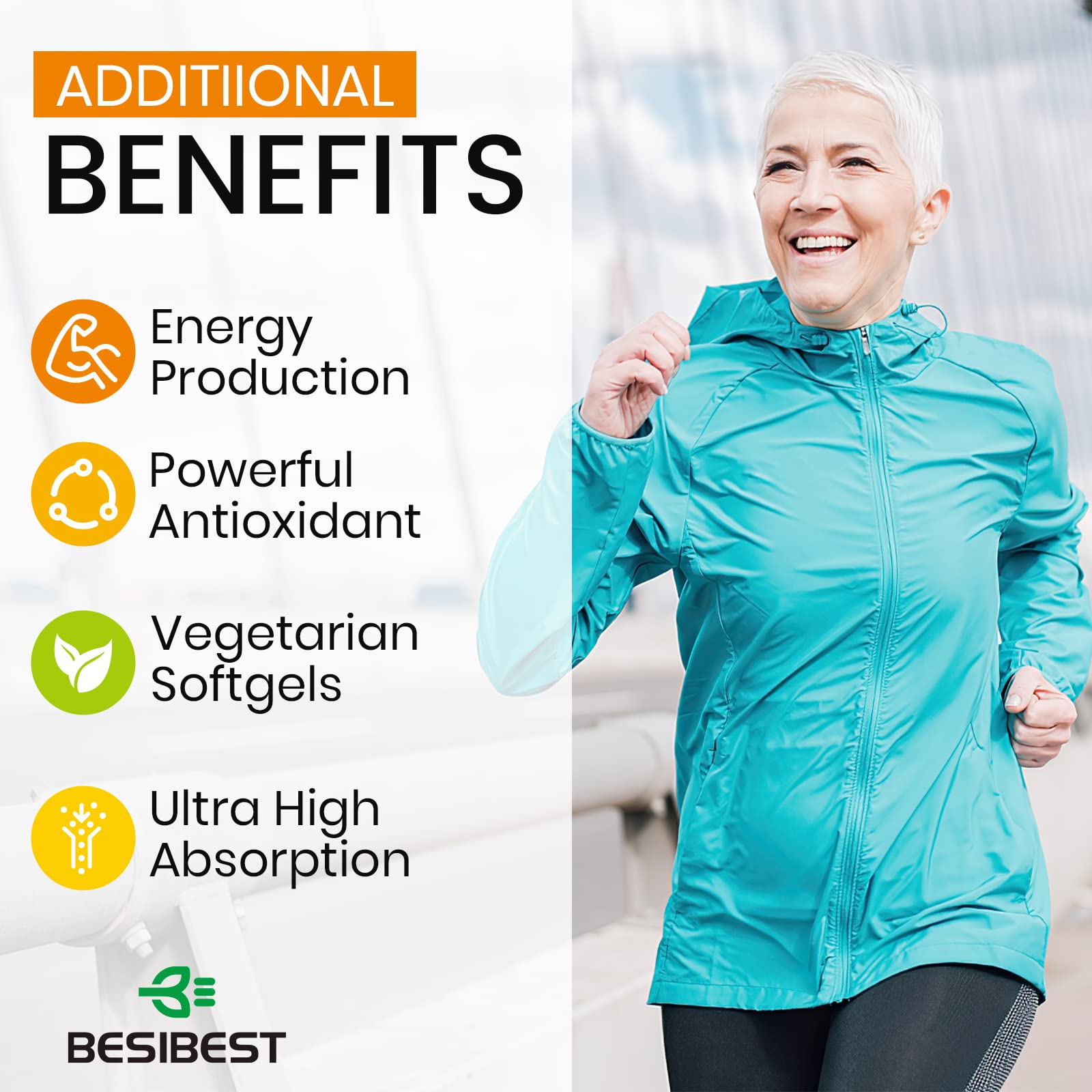 Besibest usage directions showing easy daily intake with meals