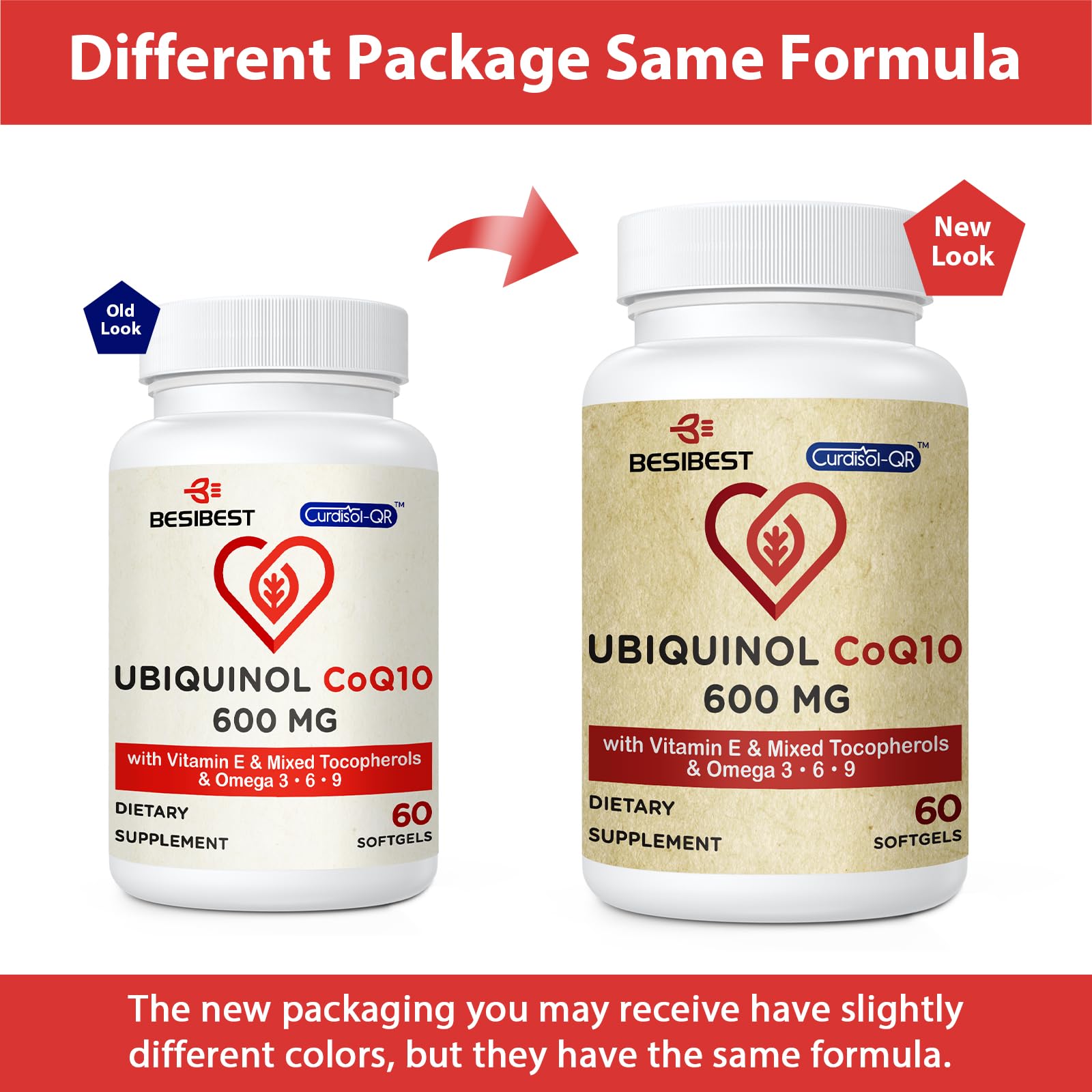 Besibest 480 count bottle packaging with secure seal.
