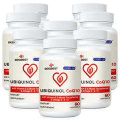 Besibest Ubiquinol CoQ10 600mg softgel bottle for daily energy support.