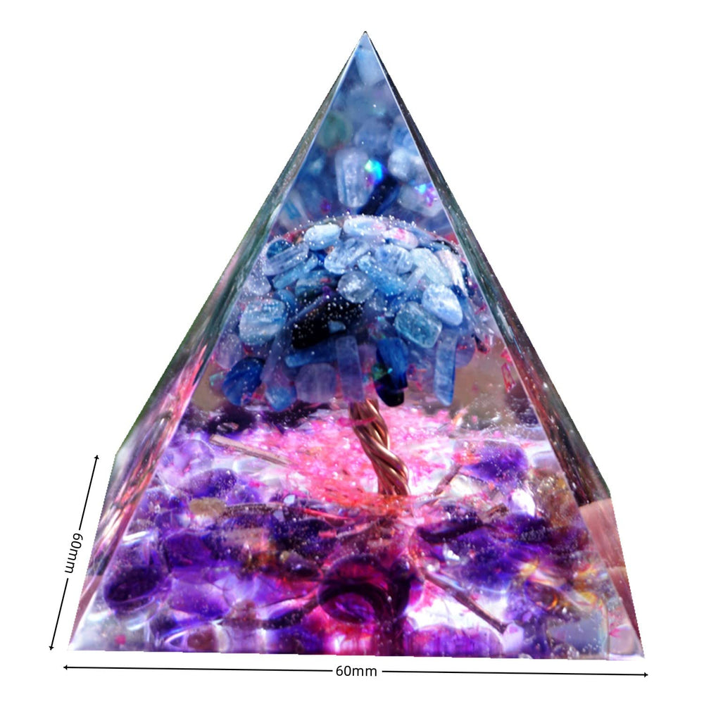 Besorgone Orgonite Pyramid Tree of Life promotes mindful living