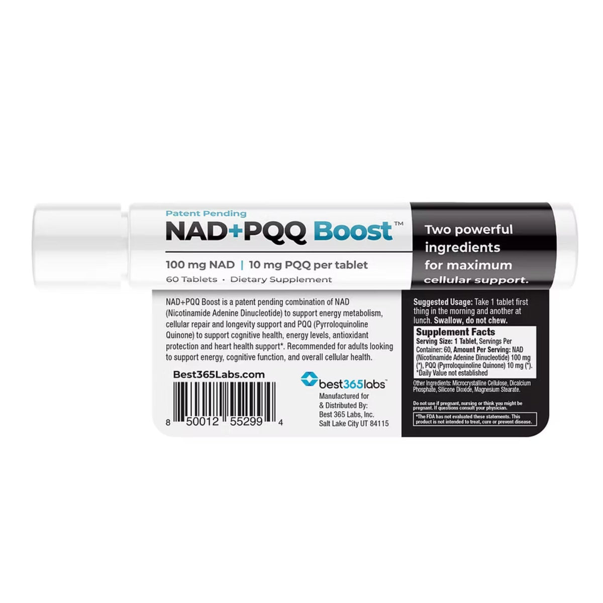 Best 365 Labs NADPQQ Boost bottle ready for daily energy support