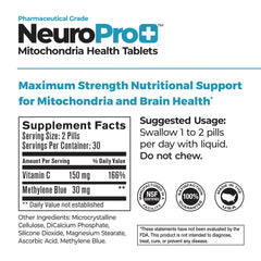 Close-up of NeuroPro+ tablets showing compact daily-use size.