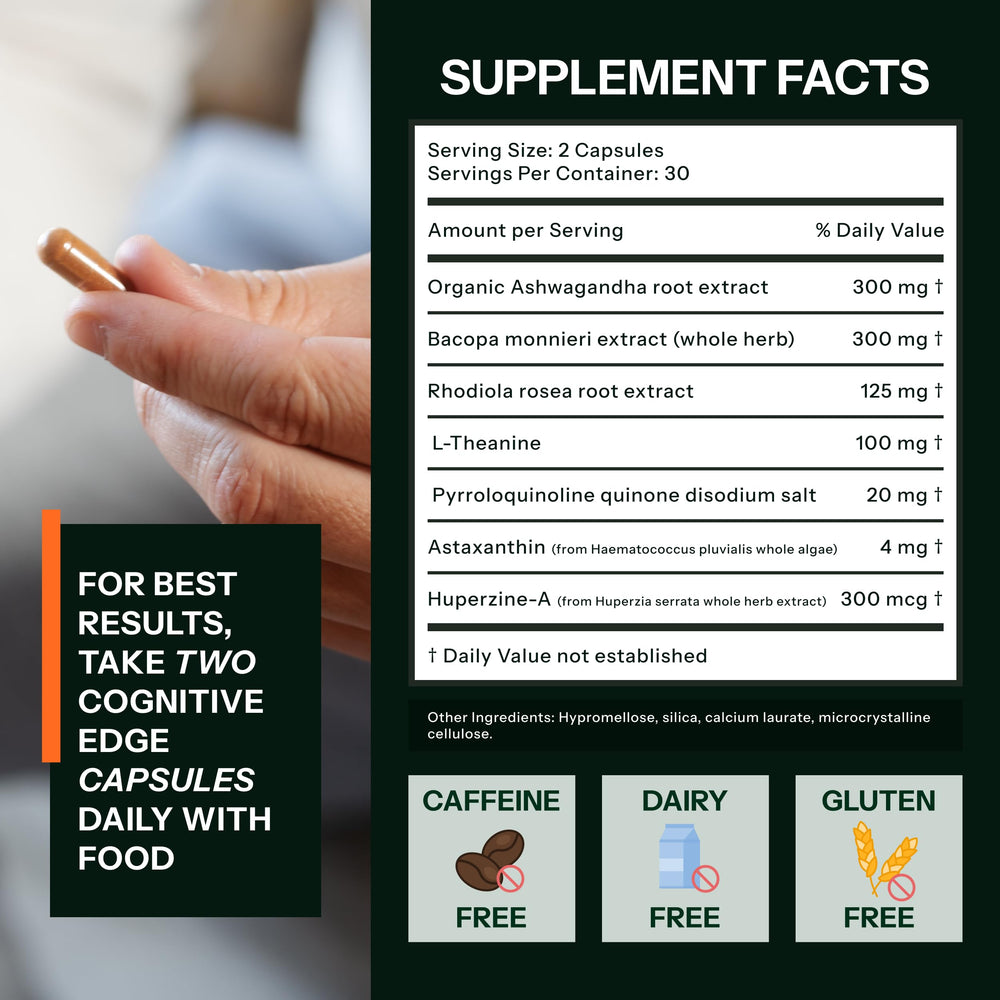 Best Cognition Cognitive Edge capsules on shelf for daily clarity and memory retention.
