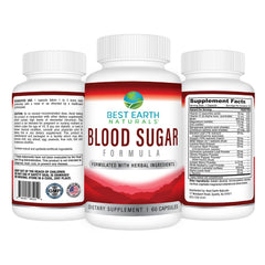 Best Earth Naturals Blood Sugar Formula label highlights cinnamon and Banaba for daily use