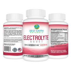 Best Earth Naturals Electrolyte Support capsules closeup shows easy-to-swallow form