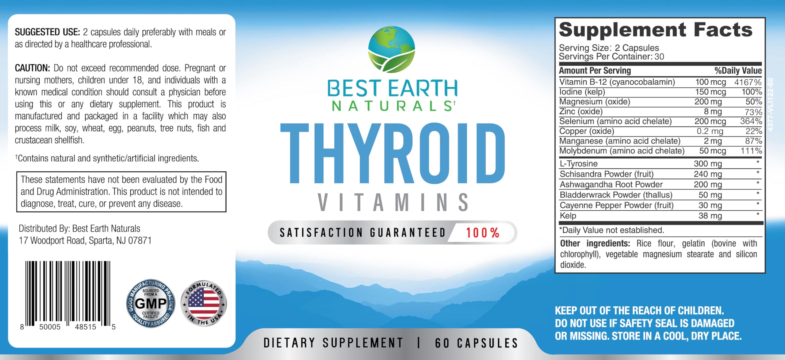 Best Earth Naturals label detail showcasing clean ingredient blend.