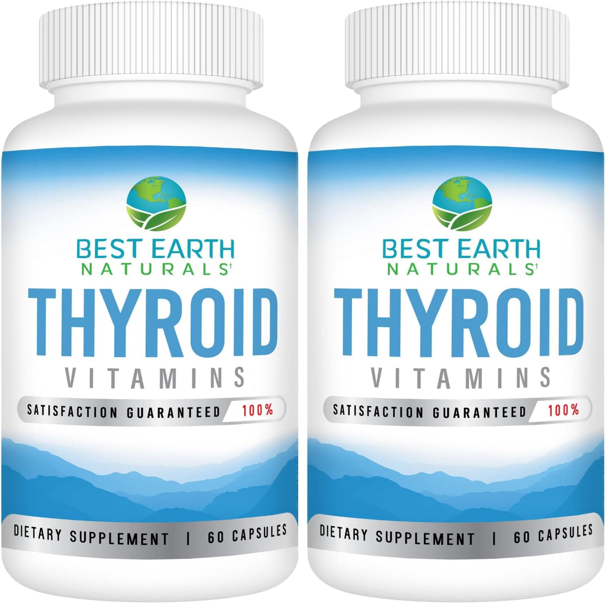 Best Earth Naturals thyroid support bottle front for daily energy balance.