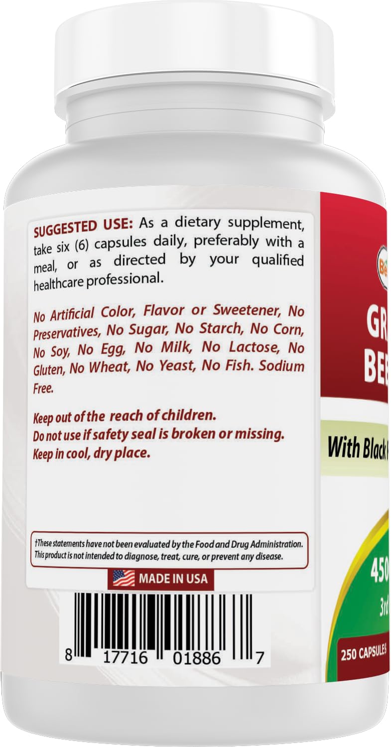 Best Naturals 250 capsules per bottle offers long-lasting vitality support.