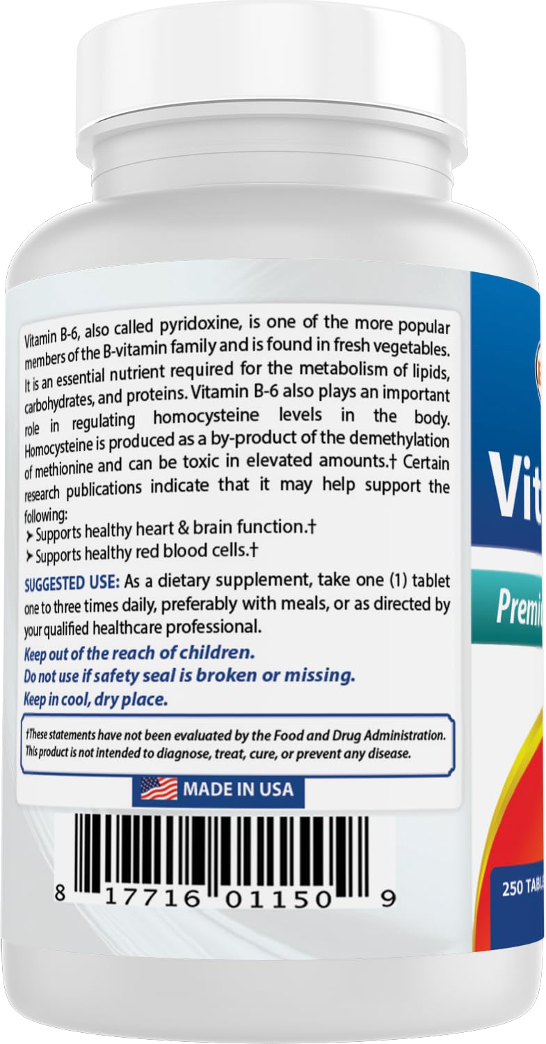 Best Naturals B-6 250 count pack for affordable daily use.