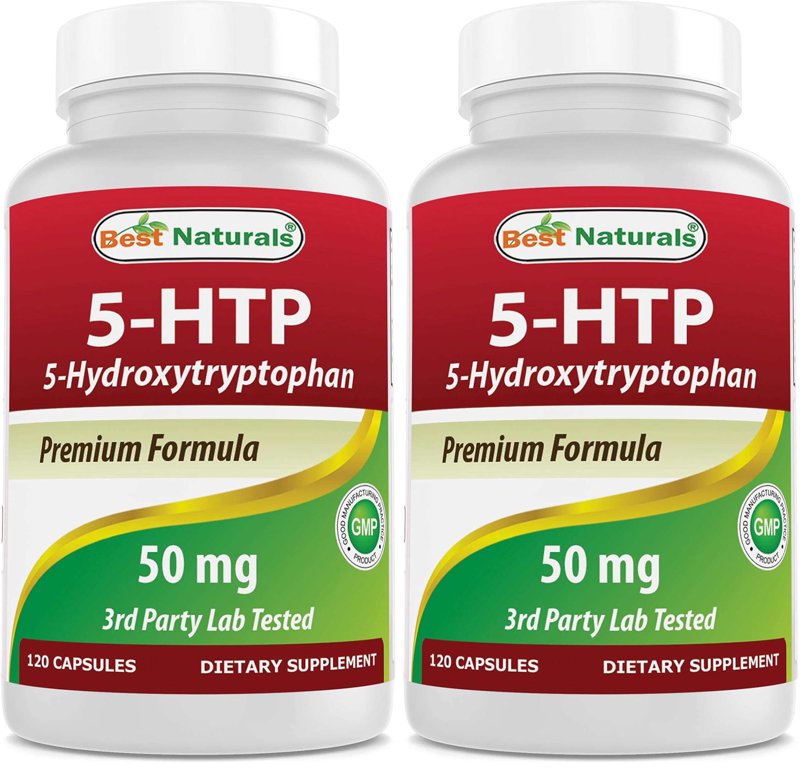 Best Naturals 5-HTP 50 mg bottle supports relaxation as part of a calm evening routine