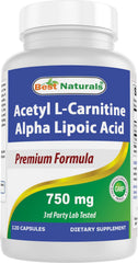 Best Naturals Acetyl L-Carnitine and Alpha Lipoic Acid bottle for daily use.