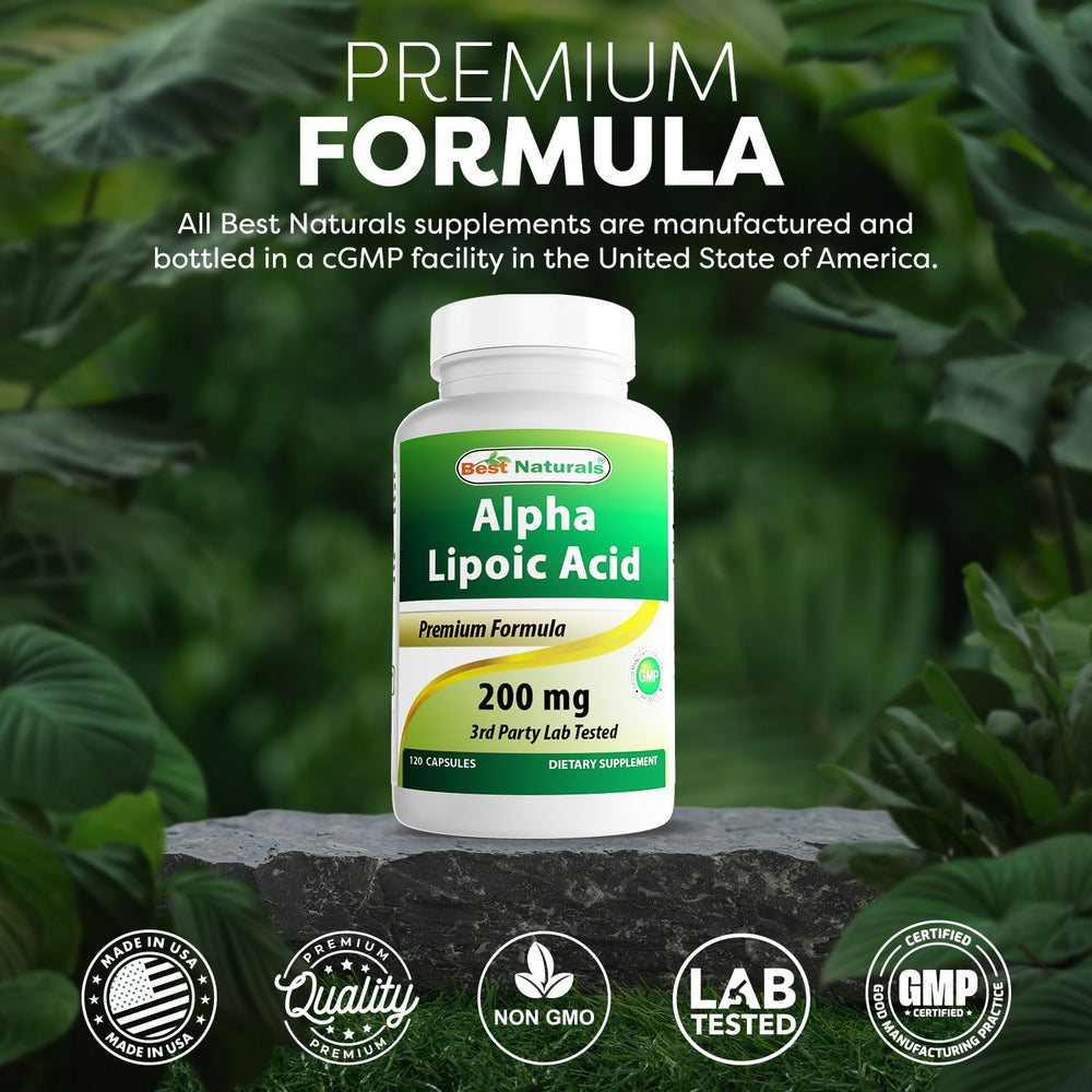 Best Naturals Alpha Lipoic Acid bottle in use showing daily ritual and easy capsule form