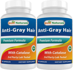Best Naturals Anti Gray Hair Formula bottle shown for daily color maintenance.