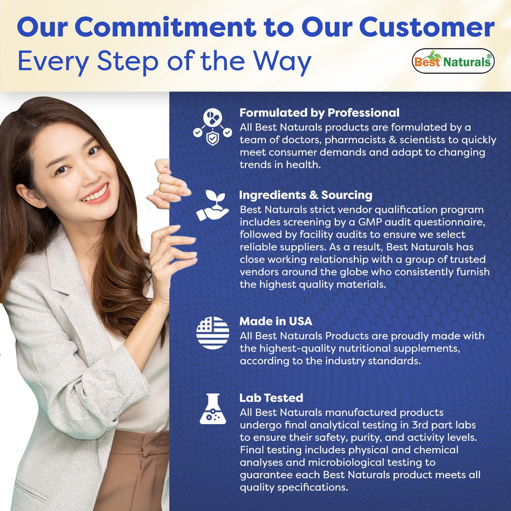 USA-made production badge signals trusted quality for Best Naturals.