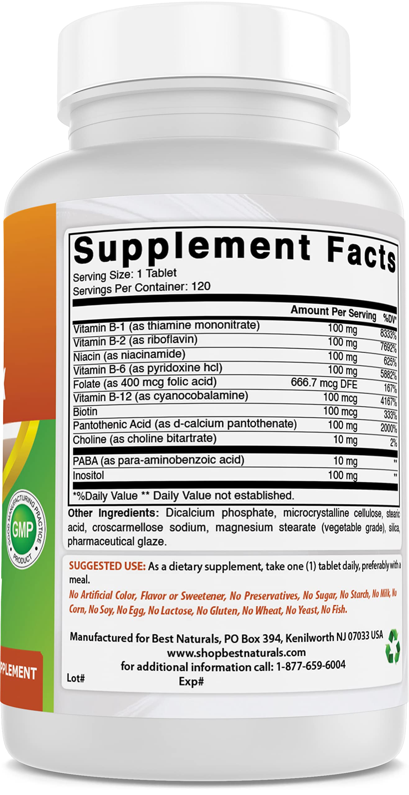 Best Naturals B-100 Complex three-pack packaging emphasizes value for daily routines.