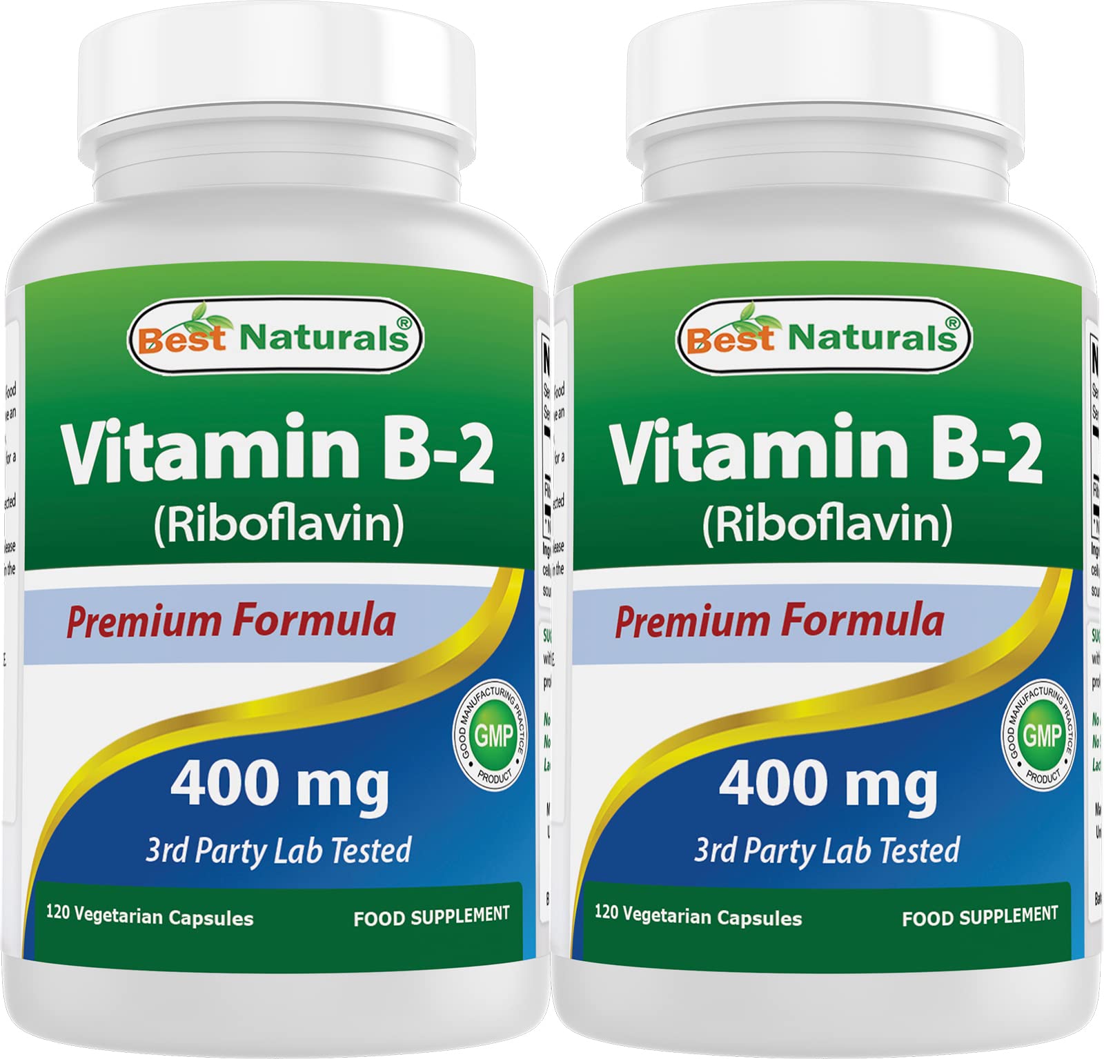 Best Naturals B2 riboflavin bottle front with veggie capsules for daily energy support