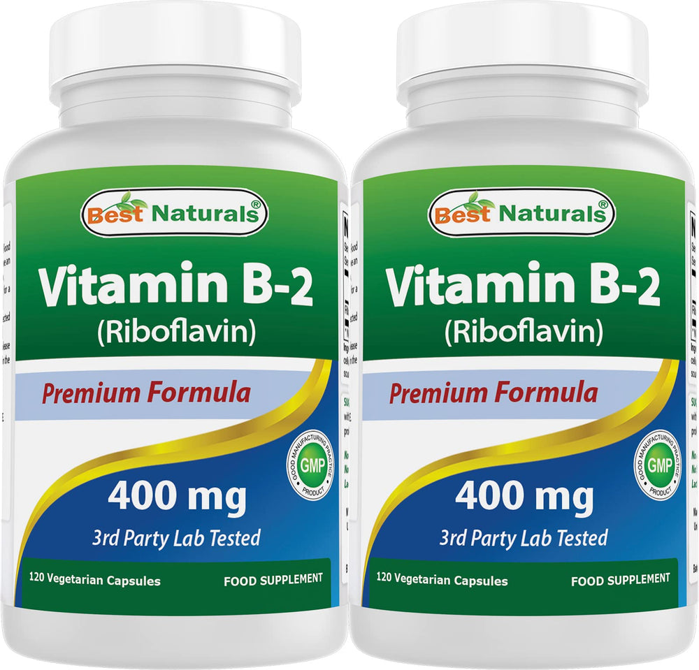 Best Naturals B2 riboflavin bottle front with veggie capsules for daily energy support