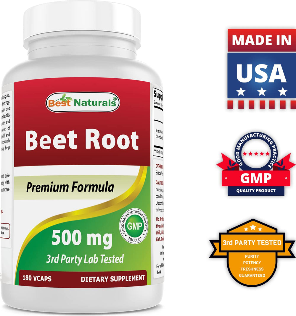 Best Naturals Beet Root Powder USA-made facility seal and testing indicators