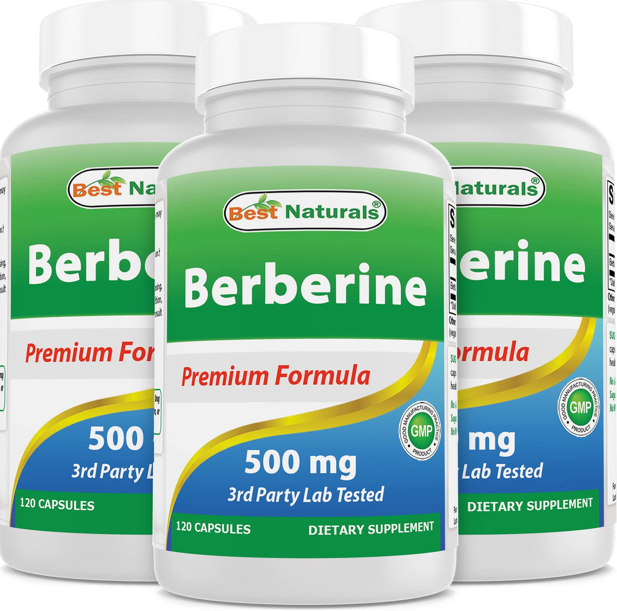 Best Naturals Berberine 500mg bottle front for daily wellness support