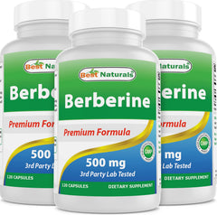Best Naturals Berberine 500mg bottle front for daily wellness support