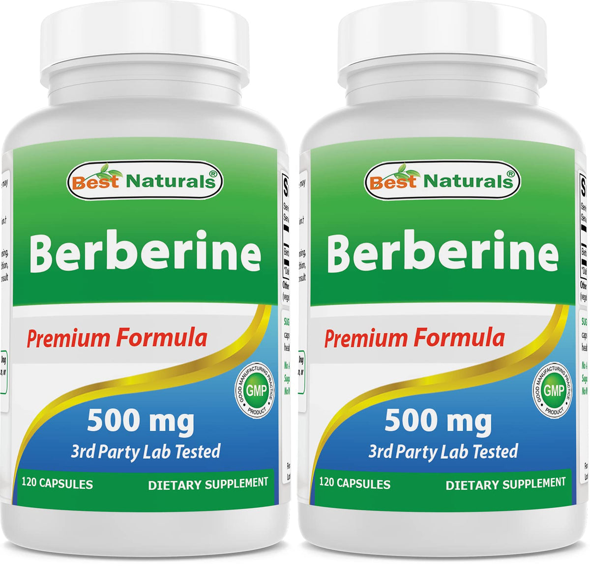 Best Naturals Berberine 500mg bottle labeled for daily immune and digestive support